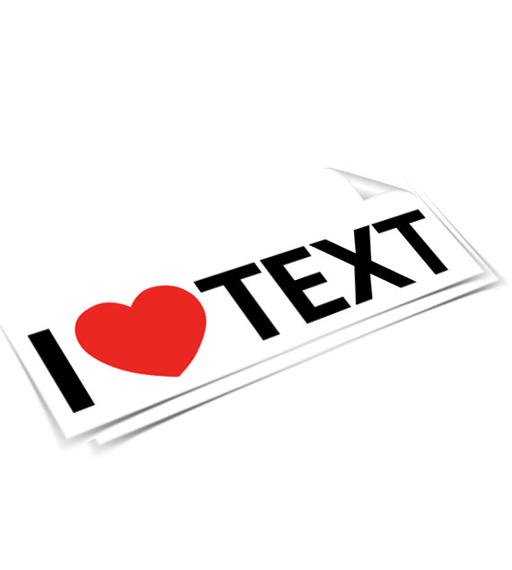 I Heart Love Stickers   - Design Online